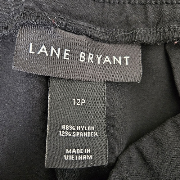 Lane Bryant On The Go Slim Ankle Pants Black High Rise Pull On Petite 12P - Picture 4 of 6